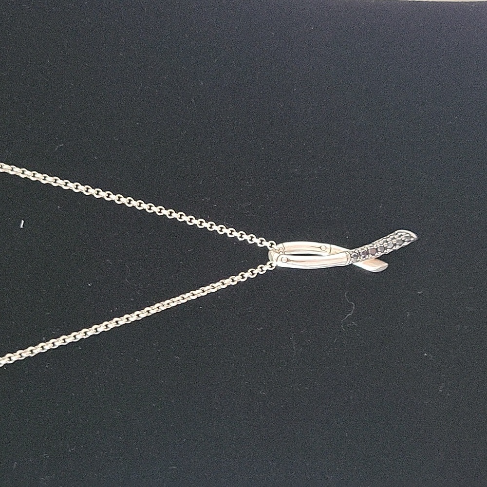 John Hardy Black Sapphire Bamboo Necklace - Picture 4 of 8